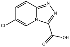 6-クロロ-[1,2,4]トリアゾロ[4,3-A]ピリジン-3-カルボン酸 化学構造式
