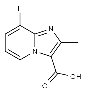 8-fluoro-2-methylimidazo[1,2-a]pyridine-3-carboxylic acid 化学構造式