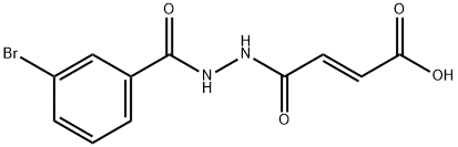 (E)-4-[2-(3-bromobenzoyl)hydrazino]-4-oxo-2-butenoic acid Struktur