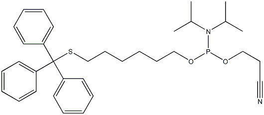 10-[bis(propan-2-yl)amino]-1,1,1-triphenyl-9,11-dioxa-2-thia-10-phosphatetradecane-14-nitrile Structure