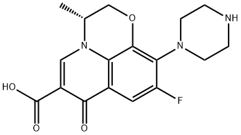 (R)-9-fluoro-3-methyl-7-oxo-10-(piperazin-1-yl)-2,3-dihydro-7H-[1,4]oxazino[2,3,4-ij]quinoline-6-carboxylic acid hydrochloride Struktur