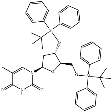3',5'-Bis-O-(t-butyldiphenylsilyl)thymidine 结构式