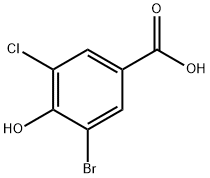 Benzoic acid, 3-bromo-5-chloro-4-hydroxy-,118276-15-6,结构式