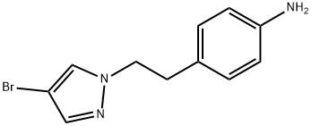4-[2-(4-溴-1H-吡唑-1-基)乙基]苯胺, 1182985-22-3, 结构式