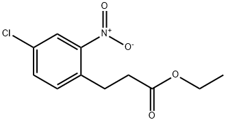 3-(2-硝基-4-氯苯基)丙酸乙酯 结构式