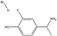 4-(1-aminoethyl)-2-fluorophenol hydrobromide 化学構造式