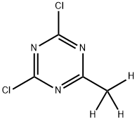 2,4-Dichloro-6-(methyl-d3)-1,3,5-triazine Struktur