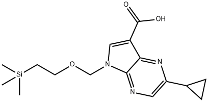 2-Cyclopropyl-5-[[2-(trimethylsilyl)ethoxy]methyl]-5H-pyrrolo[2,3-b]pyrazine-7-carboxylic acid|