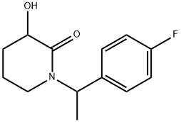 1-[1-(4-fluorophenyl)ethyl]-3-hydroxypiperidin-2-one Struktur