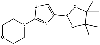 2-(4-吗啉基)噻唑-4-硼酸频哪醇酯, 1186115-52-5, 结构式