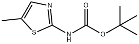 叔丁基-N-(5-甲基-1,3-噻唑-2-基)氨基甲酸叔丁酯, 1186298-92-9, 结构式