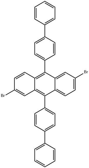 2,6-二溴-9,10-双(1,1'-联苯-4-基)蒽 结构式