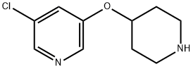 3-chloro-5-(piperidin-4-yloxy)pyridine 化学構造式