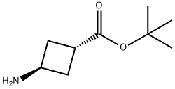 trans-3-Aminocyclobutanecarboxylic acid tert-butyl ester Structure