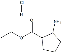 2-氨基环戊烷-1-羧酸乙酯盐酸盐,119993-56-5,结构式