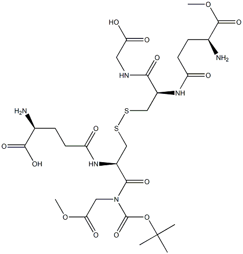 N-tert-Butyloxycarbonyl Glutathione DiMethyl Diester 化学構造式