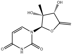1-(5-脱氧-2-C-甲基-Β-D-红-戊-4-烯呋喃酰基)-2,4(1H,3H)-嘧啶二酮 结构式
