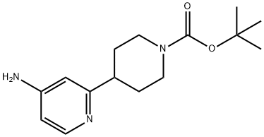 tert-butyl 4-(4-aminopyridin-2-yl)piperidine-1-carboxylate Struktur