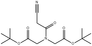 2,2'-((2-氰基乙酰基)氮杂二基)二乙酸二叔丁酯 结构式