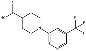 1-(5-(trifluoromethyl)pyridazin-3-yl)piperidine-4-carboxylic acid,1211538-84-9,结构式