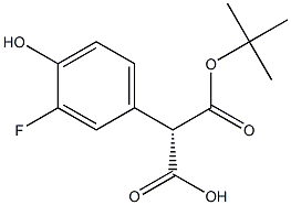 (S)-2-(tert-butoxycarbonyl)-2-(3-fluoro-4-hydroxyphenyl)acetic acid Structure