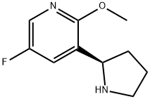 (R)-5-氟-2-甲氧基-3-(吡咯-2-基) 吡啶, 1213093-30-1, 结构式