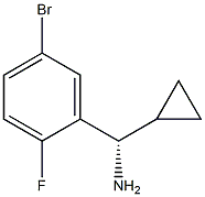 (S)-(5-bromo-2-fluorophenyl)(cyclopropyl)methanamine, 1213185-93-3, 结构式