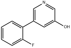 3-Hydroxy-5-(2-fluorophenyl)pyridine 结构式
