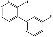 2-Chloro-3-(3-fluorophenyl)pyridine, 1214381-69-7, 结构式
