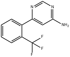 4-Amino-6-(2-trifluoromethylphenyl)pyrimidine 结构式