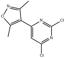 2,4-DICHLORO-6-(3,5-DIMETHYL-ISOXAZOL-4-YL)PYRIMIDINE,1215103-96-0,结构式