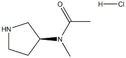 (S)-N-甲基-N-(吡咯烷-3-基)乙酰胺盐酸盐,1215264-39-3,结构式