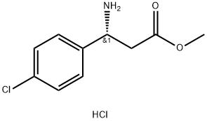 (R)-3-氨基-3-(4-氯苯基)丙酸甲酯盐酸盐, 1217530-86-3, 结构式