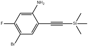 4-溴-5-氟-2-[(三甲基硅基)乙炔基]苯胺,1219741-80-6,结构式