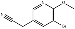 (5-Bromo-6-methoxy-pyridin-3-yl)-acetonitrile 结构式