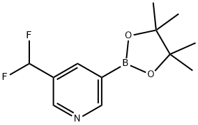 3-(二氟甲基)-5-(4,4,5,5-四甲基-1,3,2-二噁硼烷-2-基)吡啶,1220696-58-1,结构式