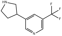 3-(pyrrolidin-3-yl)-5-(trifluoromethyl)pyridine,1225218-24-5,结构式