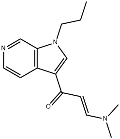 (E)-3-(dimethylamino)-1-(1-n-propyl-1H-pyrrolo[2,3-c]pyridin-3-yl)prop-2-en-1-one,1225586-56-0,结构式