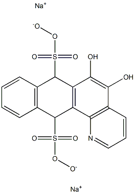 Naphtho[2,3-h]quinoline-7,12-disulfonic acid, 7,12-dihydro-5,6,7,12-tetrahydroxy-, disodium salt Structure