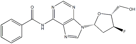 N6-benzoyl-3'-fluoro-2',3'-dideoxyadenosine,122712-71-4,结构式