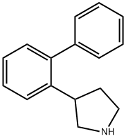 3-(2-phenylphenyl)pyrrolidine 结构式