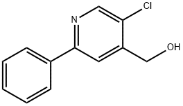 5-氯-2-苯基吡啶-4-甲醇,1227572-29-3,结构式