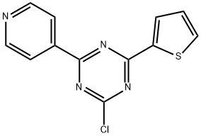2-Chloro-4-(4-pyridyl)-6-(2-thienyl)-1,3,5-triazine Struktur