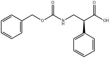 Cbz-(S)-3-amino-2-phenylpropanoic acid 结构式