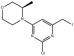 (R)-4-(2-chloro-6-(iodomethyl)pyrimidin-4-yl)-3-methylmorpholine, 1233339-72-4, 结构式