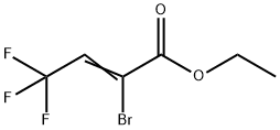 2-Butenoic acid, 2-bromo-4,4,4-trifluoro-, ethyl ester 化学構造式