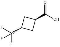 反式-3-(三氟甲基)环丁烷-1-羧酸 结构式