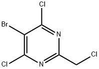 5-bromo-4,6-dichloro-2-(chloromethyl)pyrimidine,1240596-73-9,结构式