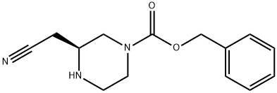 benzyl (S)-3-(cyanomethyl)piperazine-1-carboxylate Struktur