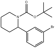 tert-butyl 2-(3-bromophenyl)piperidine-1-carboxylate Struktur